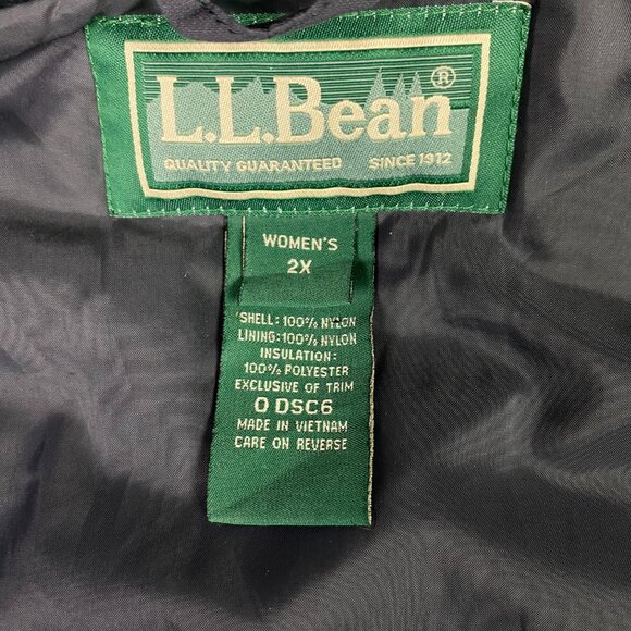 LL Bean Thinsulate Parka Winter Jacket Coat Women's 2X Gray Hooded - Picture 6 of 14